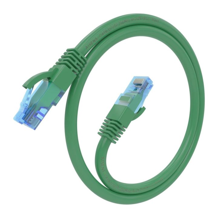 AISENS Cat.6 UTP AWG26 CCA RJ45 Patch Cable, Green, 30 cm