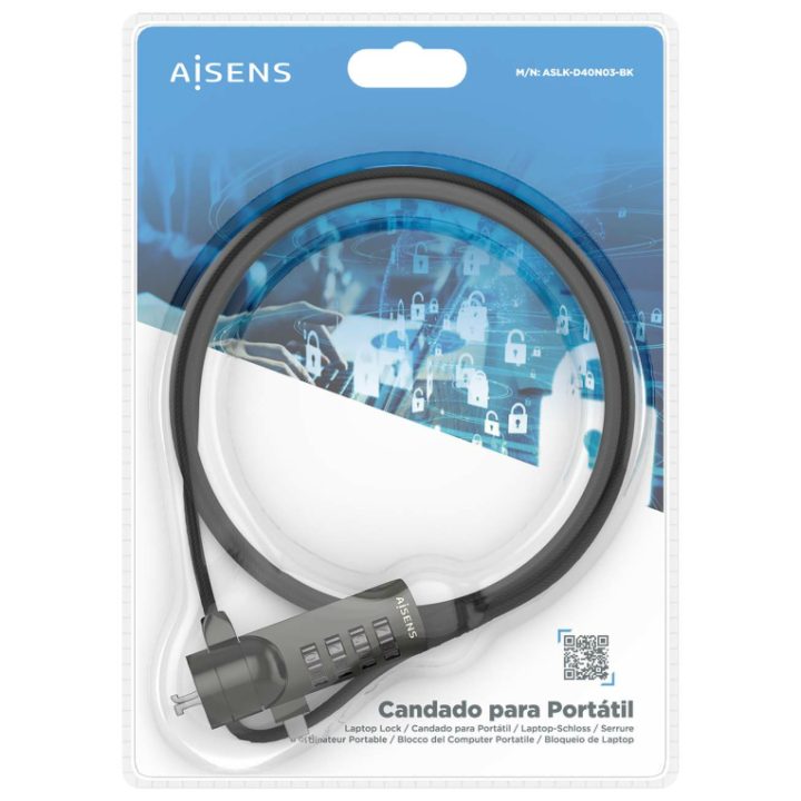 AISENS Security Cable with Combination Lock for Computer, Monitor…