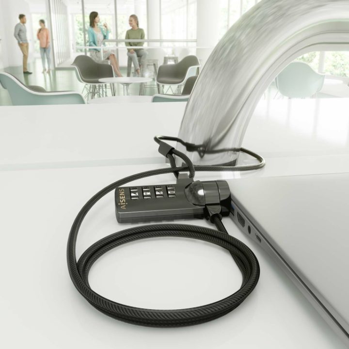 AISENS Security Cable with Combination Lock for Computer, Monitor…