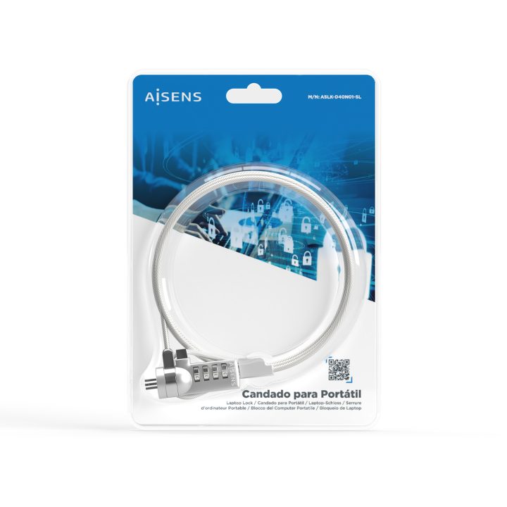 AISENS Security Cable with Combination Lock for Computer, Monitor…