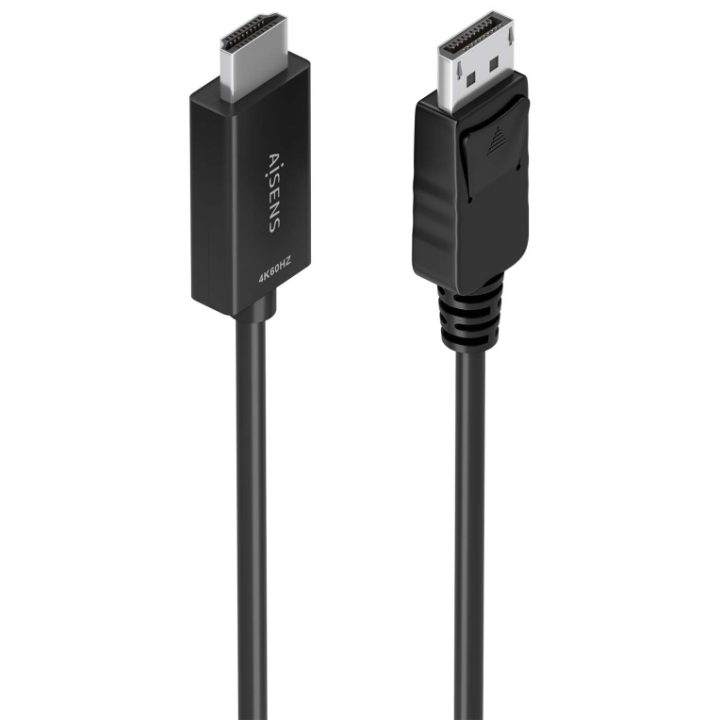 AISENS DisplayPort to HDMI 4K@60Hz Converter Cable, DP/M-HDMI/M…