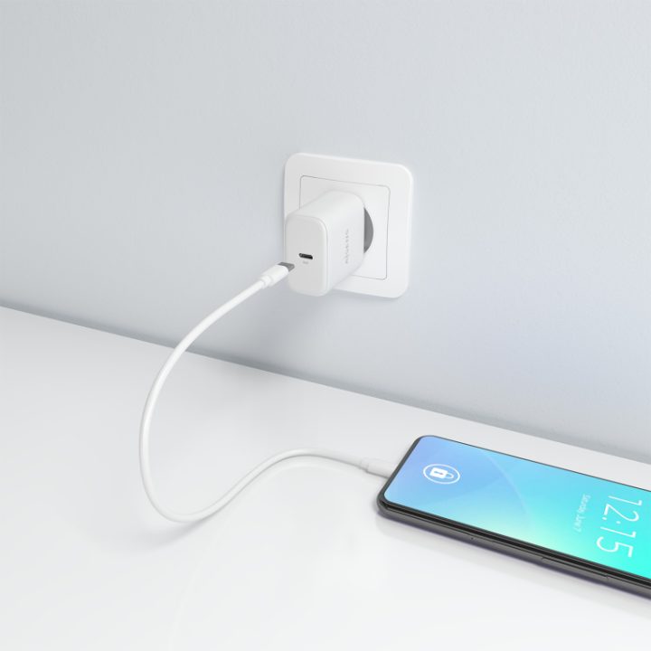 AISENS GaN Charger 45W, 1xUSB-C PD3.0, White