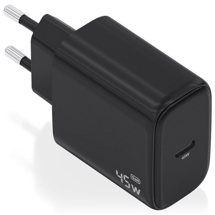AISENS GaN Charger 45W, 1xUSB-C PD3.0, White