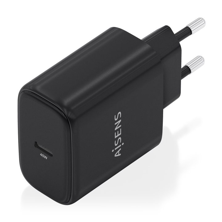 AISENS Cargador GaN 45W, 1xUSB-C PD3.0, Blanco