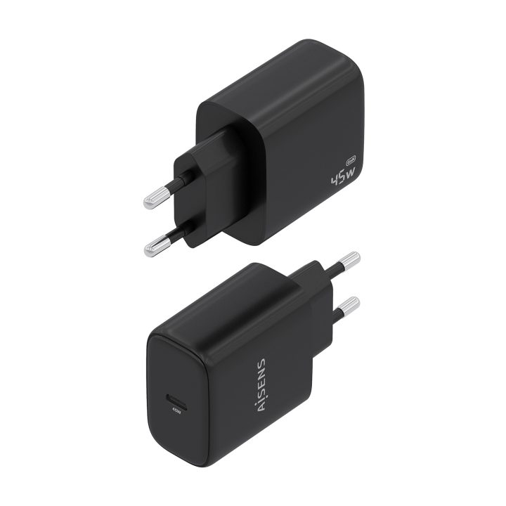 AISENS GaN Charger 45W, 1xUSB-C PD3.0, White