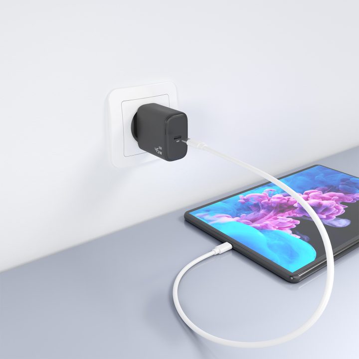 AISENS Cargador GaN 45W, 1xUSB-C PD3.0, Blanco