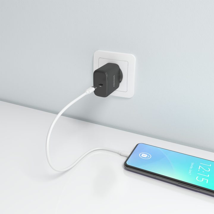 AISENS Cargador GaN 45W, 1xUSB-C PD3.0, Blanco