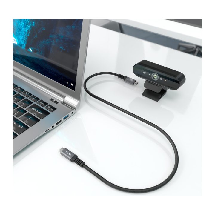 AISENS USB4 Gen3x2 Aluminum Cable 40Gbps 8K@60Hz 5A 48V 240W E-Mark…