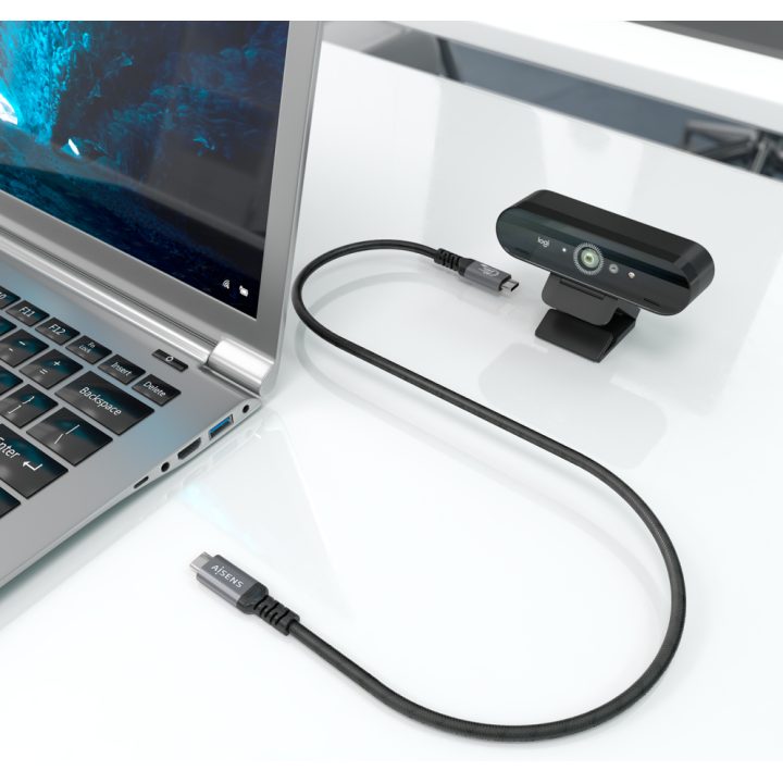 Cabo USB4 Gen3x2 AISENS em Alumínio 40Gbps 8K@60Hz 5A 48V 240W…