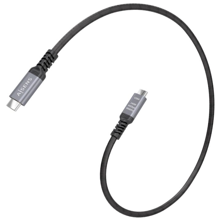 AISENS Cable USB4 Gen3x2 Aluminio 40Gbps 8K@60Hz 5A 48V 240W E-Mark…