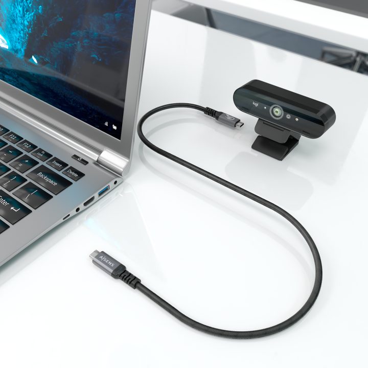 Cabo USB4 Gen3x2 AISENS em Alumínio 40Gbps 8K@60Hz 5A 48V 240W…