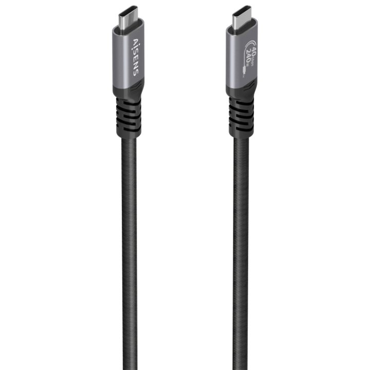 AISENS USB4 Gen3x2 Aluminum Cable 40Gbps 8K@60Hz 5A 48V 240W E-Mark…