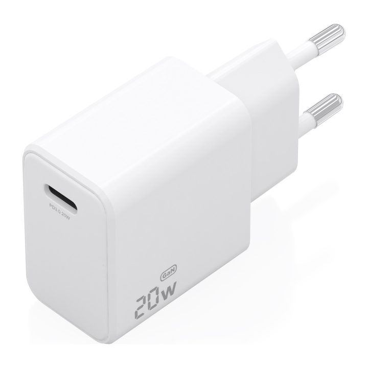 AISENS Cargador GaN USB-C PD3.0 1xUSB-C 20W, Blanco