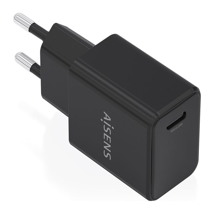 AISENS GaN USB-C PD3.0 Charger 1xUSB-C 20W, White