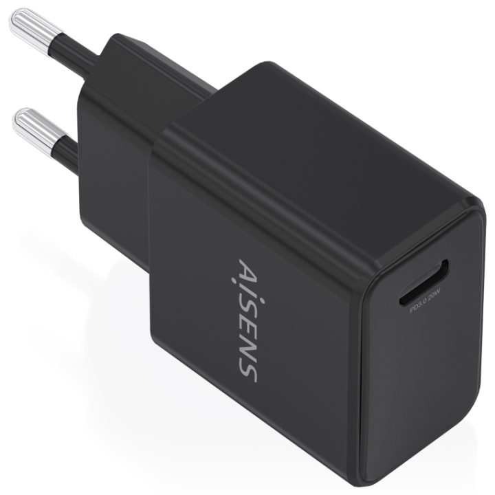 AISENS GaN USB-C PD3.0 Charger 1xUSB-C 20W, White