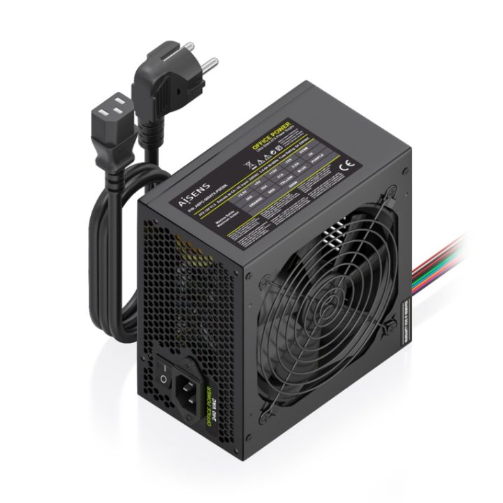 Fonte de Alimentação AISENS ATX 500W com Cabo de Alimentação OEM…