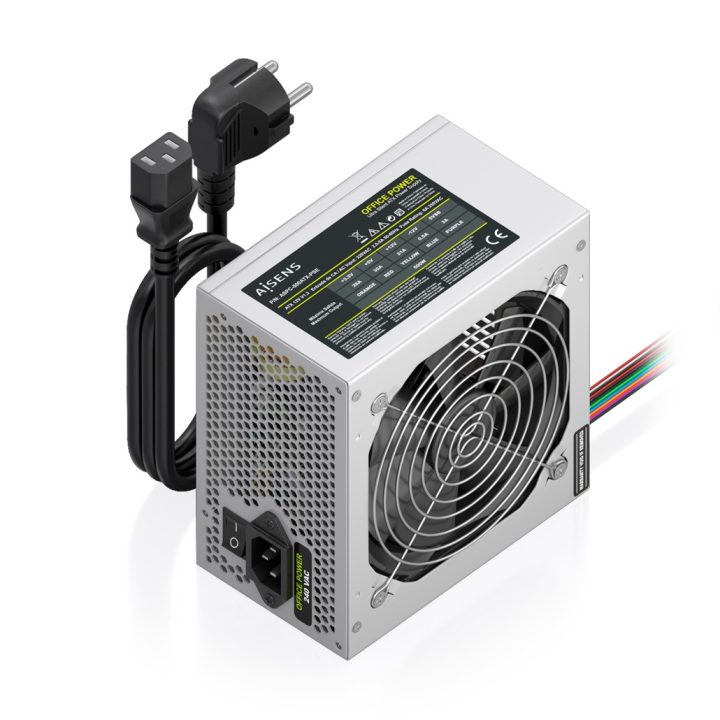 AISENS ATX 500W Power Supply with OEM Power Cable, Black