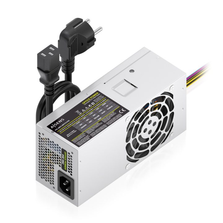 AISENS TFX 500W Power Supply with OEM Power Cable, Black