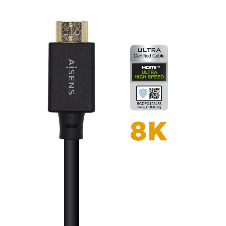 AISENS HDMI Cable V2.1 Ultra High Speed / HEC Certified 8k@60Hz…
