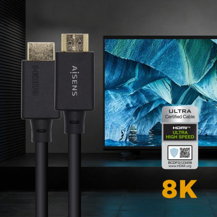 AISENS Cable HDMI V2.1 Ultra Alta Velocidad / HEC Certificado 8k@60Hz…