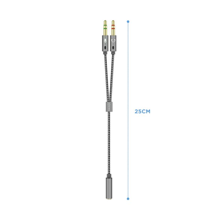 AISENS Cabo Adaptador de Áudio Jack 3.5 4pines/H-2xjack 3.5 3pines/M…