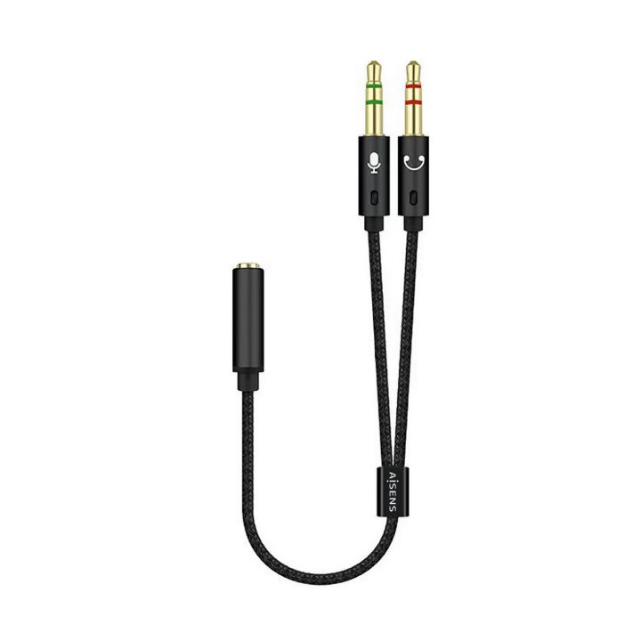 AISENS Cabo Adaptador de Áudio Jack 3.5 4pines/H-2xjack 3.5 3pines/M…