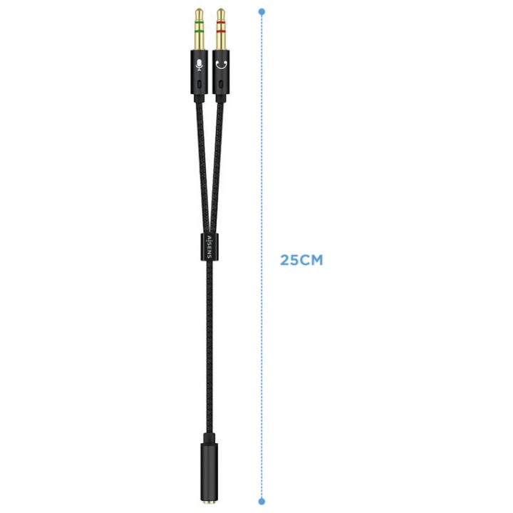 AISENS Cable Adaptador Audio Jack 3.5 4pines/H-2xjack 3.5 3pines/M…