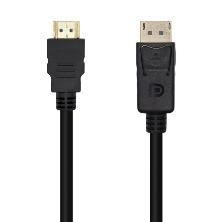 AISENS DisplayPort to HDMI Converter Cable, DP/M-HDMI/M, Black, 1.0m