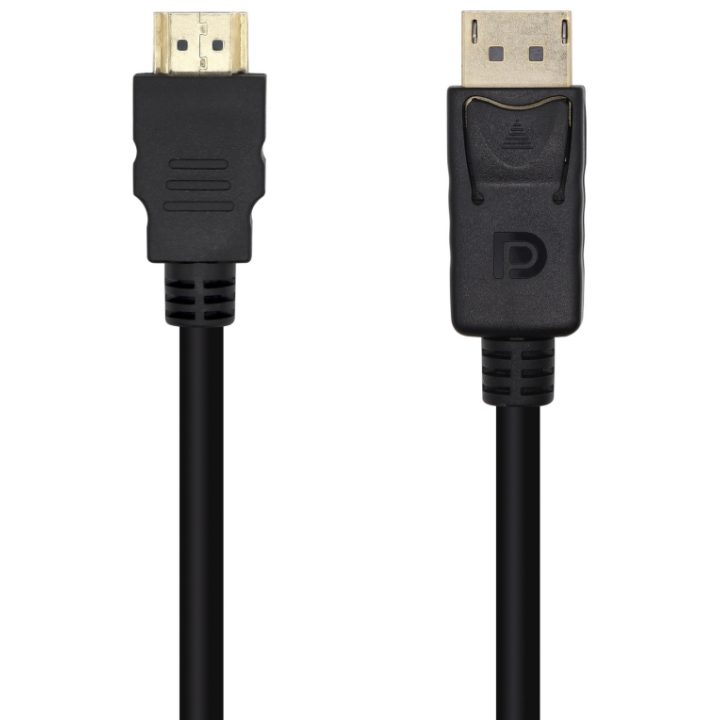 AISENS DisplayPort to HDMI Converter Cable, DP/M-HDMI/M, Black, 1.0m