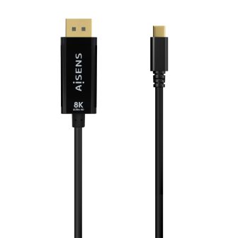 AISENS Cable Conversor USB-C a Displayport 8K@60Hz, USB-C/M-DP/M…