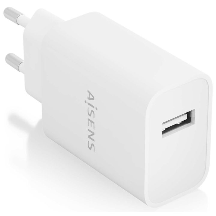 AISENS High Efficiency 10W USB Charger, 5V/2A, White