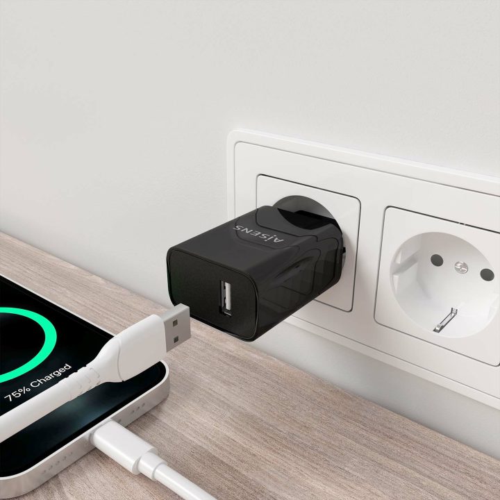 AISENS High Efficiency 10W USB Charger, 5V/2A, White