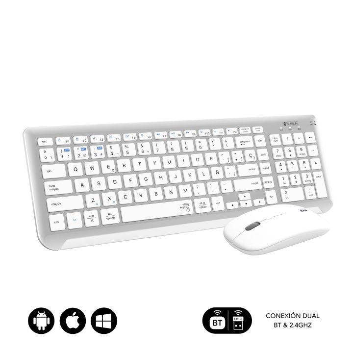 Subblim Bluetooth + 2.4G Dual Prestige Extended Keyboard and Mouse…