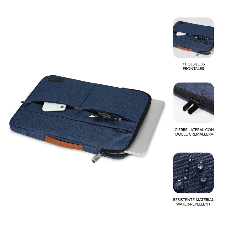 Capa Subblim air padding 360 sleeve para portátil 15,6 polegadas azul…