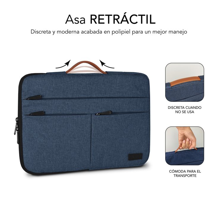 Capa Subblim air padding 360 sleeve para portátil 15,6 polegadas azul…