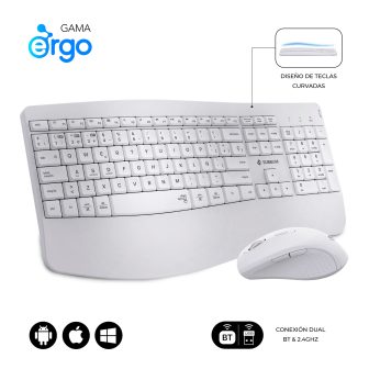 Subblim Keyboard and Mouse Combo Dual Office Prowave White…