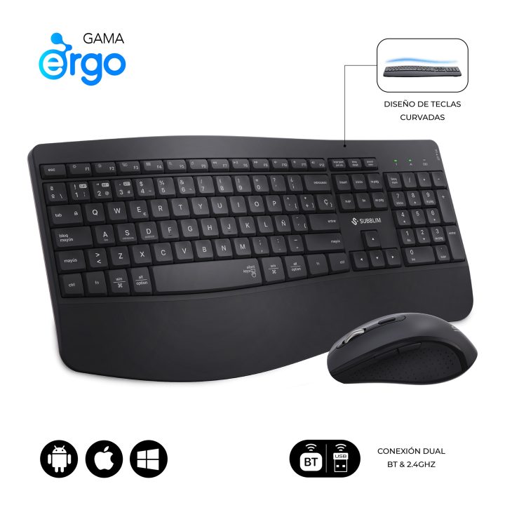Subblim teclado com rato combo dual office prowave branco…