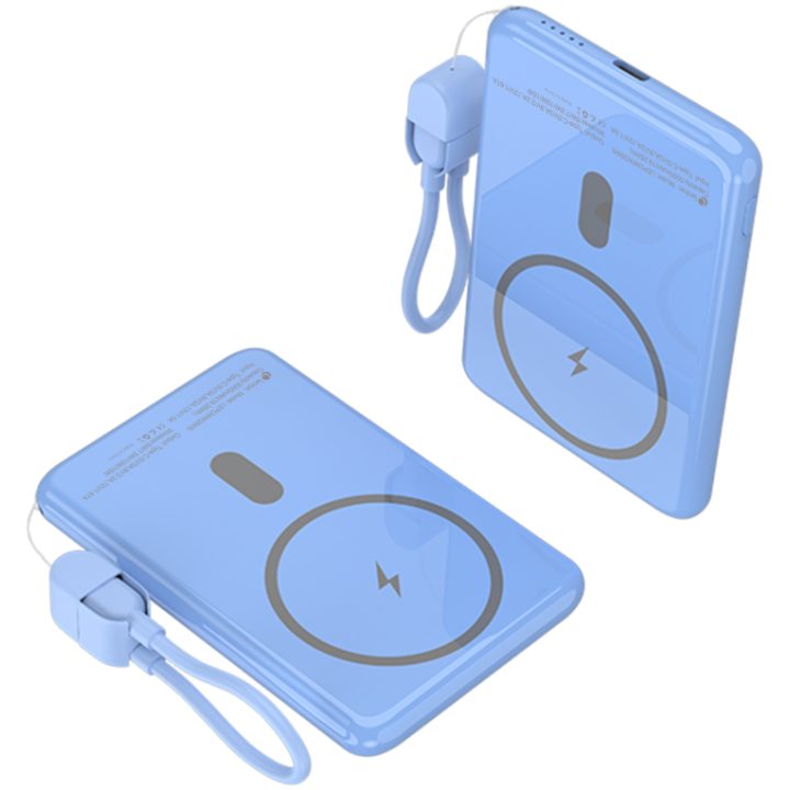Leotec Power Bank sem fios 5000mAh 20W Azul (LEPOWW20W5B)
