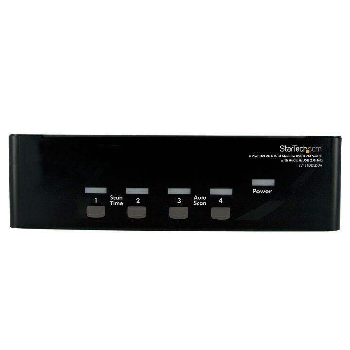 StarTech.com KVM Switch 4 Computers 2 Dual Monitors DVI VGA Audio USB…