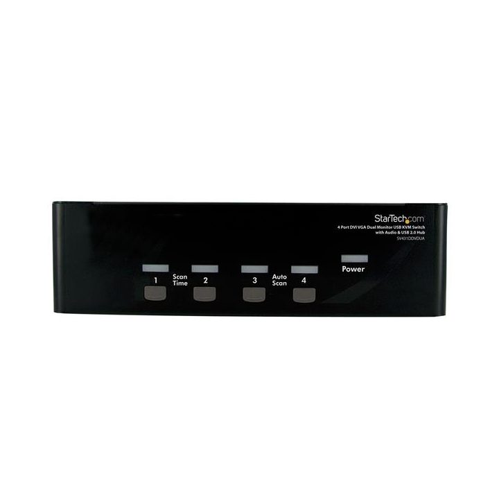 StarTech.com Conmutador Switch KVM 4 Ordenadores 2 Monitores Dobles…