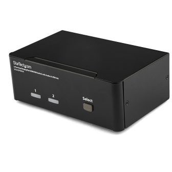 StarTech.com KVM Switch - 2-Port USB 2.0 - Audio Video DisplayPort 2…