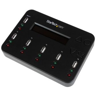 StarTech.com Standalone 1:5 USB Flash Drive Duplicator - USB Memory…