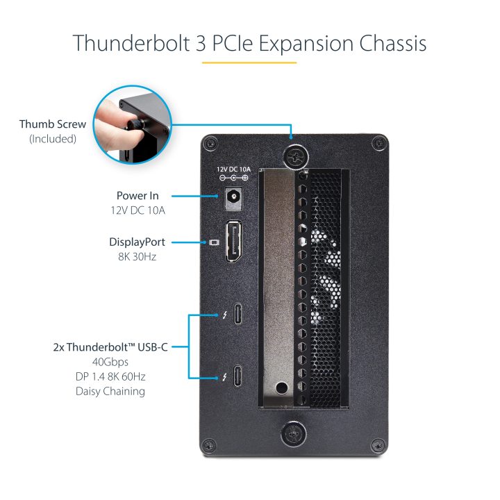StarTech.com Caixa de Expansão Thunderbolt 3 para PCI Express -…