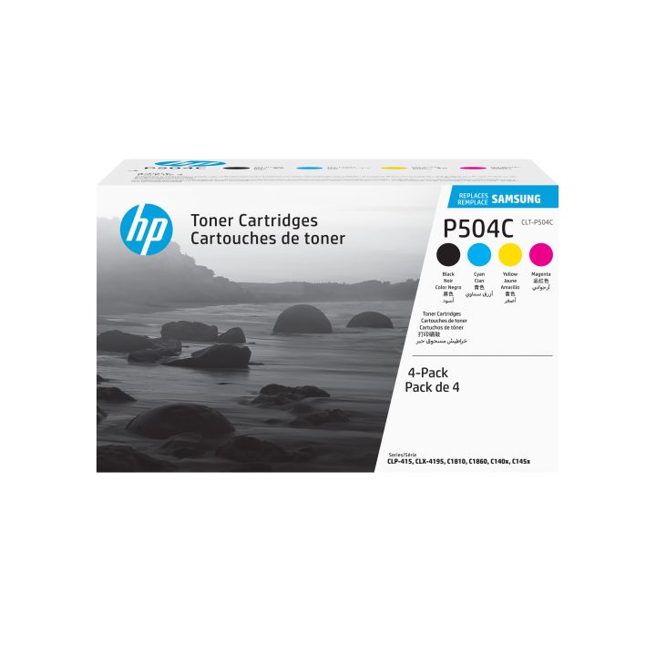 Samsung Pacote de 4 Cartuchos de Toner Original HP CLT-P504C…