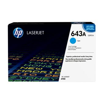 HP Cartucho de toner original LaserJet 643A ciano