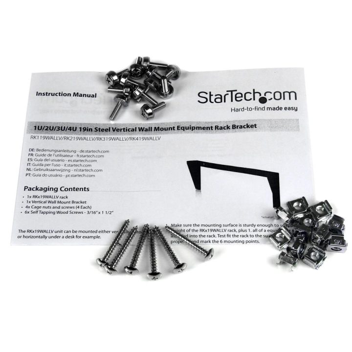 StarTech.com 4U Wall-Mount Bracket for Patch Panel - 19-Inch -…