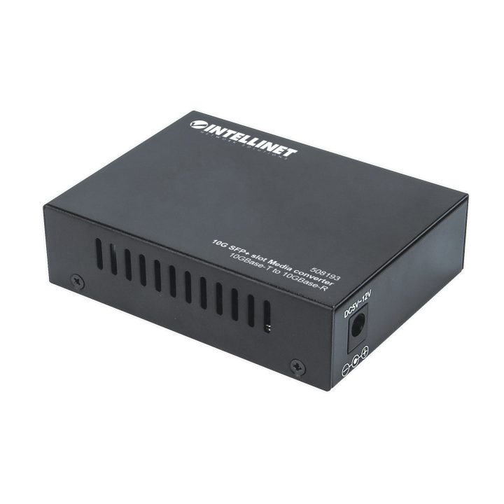 Intellinet 508193 convertidor de medio 10000 Mbit/s Negro