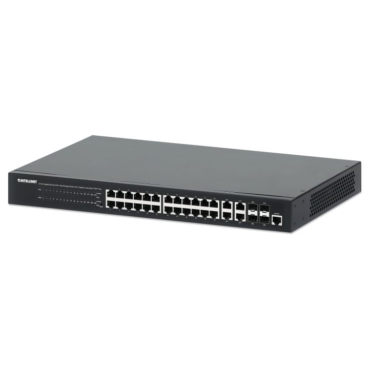 Intellinet Network Switch (Switch) Gigabit Ethernet PoE+ 24 Ports…