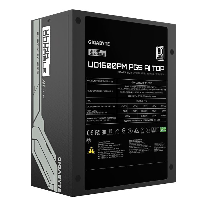 GIGABYTE UD1600PM PG5 AI TOP unidade de fonte de alimentação 1600 W…