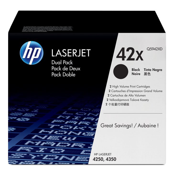 HP Pack of 2 Original LaserJet 42X High Yield Black Toner Cartridges